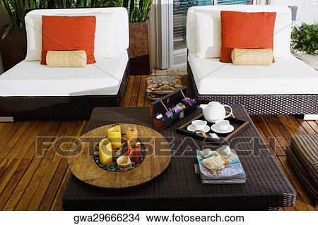 Picture - Interiors of a living room. Fotosearch