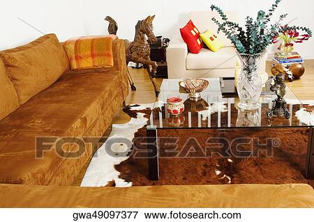 Interiors of a living room View Large Photo Image Stock Photo - Interiors of a living room. Fotosearch