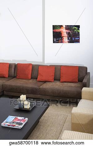 Stock Photo - Interiors of a living room. Fotosearch