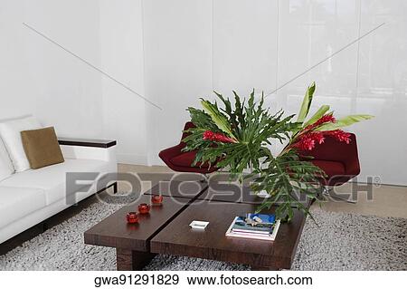 Stock Photo - Interiors of a living room. Fotosearch