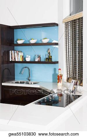 Stock Image - Interiors of the kitchen. Fotosearch