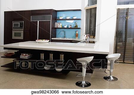 Stock Photograph - Interiors of the kitchen. Fotosearch