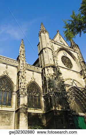 Low angle view of a basilica, St. Michel Basilica, Quartier St. Michel, Vieux Bordeaux, Bordeaux, France View Large Photo Image Stock Image - Low angle view of a basilica, St. Michel Basilica, Quartier St. Michel, Vieux Bordeaux, Bordeaux, France. Fotosearch