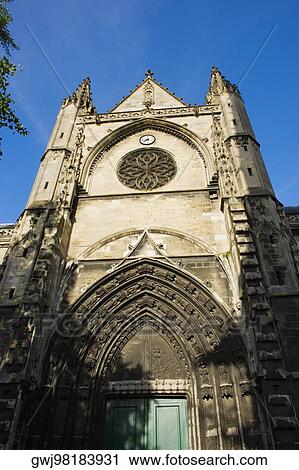 Low angle view of a basilica, St. Michel Basilica, Quartier St. Michel, Vieux Bordeaux, Bordeaux, France View Large Photo Image Stock Image - Low angle view of a basilica, St. Michel Basilica, Quartier St. Michel, Vieux Bordeaux, Bordeaux, France. Fotosearch
