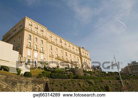 Low angle view of a building, Biarritz, Basque Country, Pyrenees-Atlantiques, Aquitaine, France View Large Photo Image Stock Photo - Low angle view of a building, Biarritz, Basque Country, Pyrenees-Atlantiques, Aquitaine, France. Fotosearch
