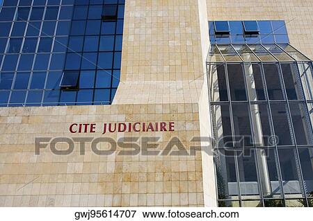 Low angle view of a building, Cite Judiciaire, Le Mans, France View Large Photo Image Stock Photo - Low angle view of a building, Cite Judiciaire, Le Mans, France. Fotosearch