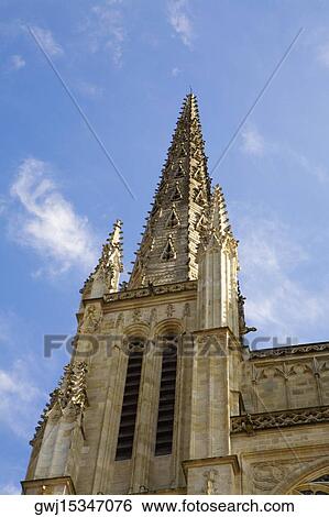Stock Photograph - Low angle view of a building, Tour Pey Berland, Vieux Bordeaux, Bordeaux, France. Fotosearch