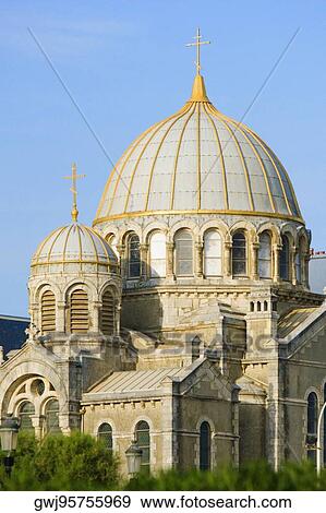 Low angle view of a cathedral, Eglise Orthodoxe Saint Alexandre De La Neva, Biarritz, France View Large Photo Image Stock Photo - Low angle view of a cathedral, Eglise Orthodoxe Saint Alexandre De La Neva, Biarritz, France. Fotosearch