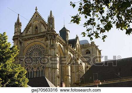 Low angle view of a cathedral, Le Mans Cathedral, Le Mans, France View Large Photo Image Stock Photograph - Low angle view of a cathedral, Le Mans Cathedral, Le Mans, France. Fotosearch