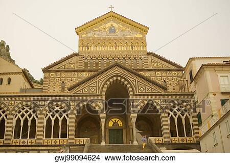 Low angle view of a cathedral, Cattedrale di Sant' Andrea, Costiera Amalfitana, Amalfi, Salerno, Campania, Italy View Large Photo Image Picture - Low angle view of a cathedral, Cattedrale di Sant' Andrea, Costiera Amalfitana, Amalfi, Salerno, Campania, Italy. Fotosearch