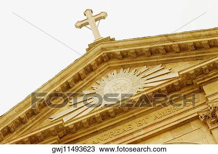 Low angle view of a church, Baroque Il Gesu, Genoa, Liguria, Italy View Large Photo Image Stock Image - Low angle view of a church, Baroque Il Gesu, Genoa, Liguria, Italy. Fotosearch