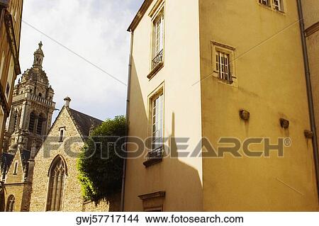 Low angle view of a church, Eglise St-Benoit, Le Mans, Sarthe, France View Large Photo Image Picture - Low angle view of a church, Eglise St-Benoit, Le Mans, Sarthe, France. Fotosearch