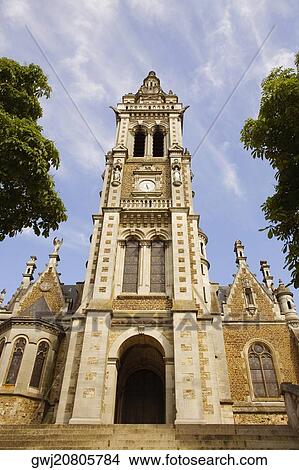 Low angle view of a church, Eglise St. -Benoit, Le Mans, France View Large Photo Image Picture - Low angle view of a church, Eglise St. -Benoit, Le Mans, France. Fotosearch