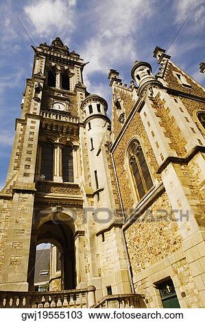 Low angle view of a church, Eglise St. -Benoit, Le Mans, France View Large Photo Image Stock Image - Low angle view of a church, Eglise St. -Benoit, Le Mans, France. Fotosearch