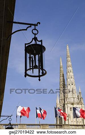 Low angle view of a church, Hotel De Ville, St. Andre Cathedral, Bordeaux, Aquitaine, France View Large Photo Image Stock Image - Low angle view of a church, Hotel De Ville, St. Andre Cathedral, Bordeaux, Aquitaine, France. Fotosearch