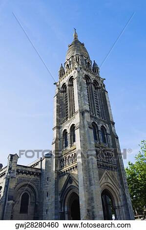 Stock Image - Low angle view of a church, Leglise Sainte-Marie De La Bastide, Bordeaux, Aquitaine, France. Fotosearch
