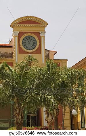 Low angle view of a clock tower, Piazza Tasso, Sorrento, Naples Province, Campania, Italy View Large Photo Image Stock Photograph - Low angle view of a clock tower, Piazza Tasso, Sorrento, Naples Province, Campania, Italy. Fotosearch