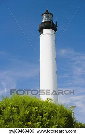 Low angle view of a lighthouse, Phare De Biarritz, Biarritz, Pays Basque, Aquitaine, France View Large Photo Image Stock Photograph - Low angle view of a lighthouse, Phare De Biarritz, Biarritz, Pays Basque, Aquitaine, France. Fotosearch