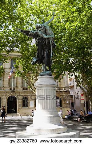 Low angle view of a statue, Place Jean Moulin, Bordeaux, France View Large Photo Image Stock Image - Low angle view of a statue, Place Jean Moulin, Bordeaux, France. Fotosearch