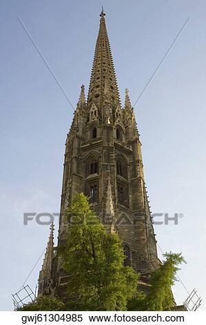 Low angle view of a tower, Fleche St. Michel, St. Michel Basilica, Quartier St. Michel, Vieux Bordeaux, Bordeaux, France View Large Photo Image Stock Photography - Low angle view of a tower, Fleche St. Michel, St. Michel Basilica, Quartier St. Michel, Vieux Bordeaux, Bordeaux, France. Fotosearch