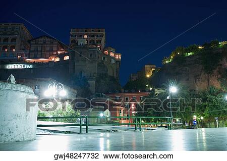 Low angle view of buildings on a hill, Piazza Marinai d’Italia, Sorrento, Sorrentine Peninsula, Naples Province, Campania, Italy View Large Photo Image Stock Image - Low angle view of buildings on a hill, Piazza Marinai d’Italia, Sorrento, Sorrentine Peninsula, Naples Province, Campania, Italy. Fotosearch
