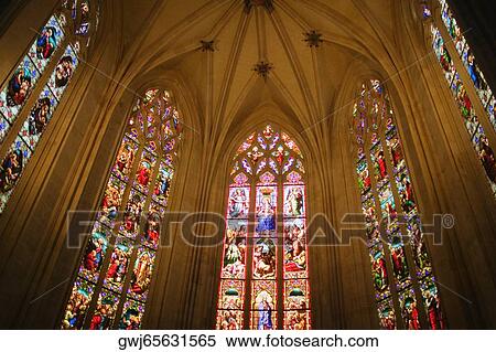 Low angle view of stained glasses in a church, Church Of St. Pierre, Bordeaux, Aquitaine, France View Large Photo Image Stock Photography - Low angle view of stained glasses in a church, Church Of St. Pierre, Bordeaux, Aquitaine, France. Fotosearch