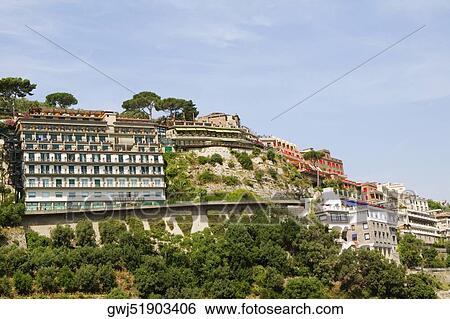 Low angle view of town on a hillside, Marina Grande, Capri, Sorrento, Sorrentine Peninsula, Naples Province, Campania, Italy View Large Photo Image Stock Photograph - Low angle view of town on a hillside, Marina Grande, Capri, Sorrento, Sorrentine Peninsula, Naples Province, Campania, Italy. Fotosearch