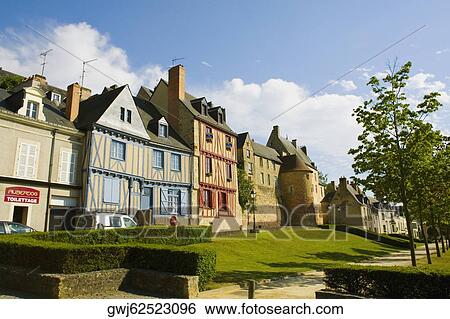 Medieval houses in a city, Le Mans, Sarthe, Pays-de-la-Loire, France View Large Photo Image Stock Photograph - Medieval houses in a city, Le Mans, Sarthe, Pays-de-la-Loire, France. Fotosearch