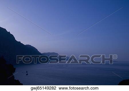 Stock Image - Panoramic view of the sea, Amalfi Coast, Campania, Italy. Fotosearch