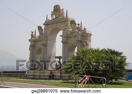 Person sitting in front of a fountain, La Fontana dell'Immacolatella, Naples, Naples Province, Campania, Italy View Large Photo Image Stock Photography - Person sitting in front of a fountain, La Fontana dell'Immacolatella, Naples, Naples Province, Campania, Italy. Fotosearch