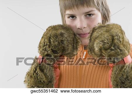 Portrait of a boy imitating to be a boxer View Large Photo Image Stock Image - Portrait of a boy imitating to be a boxer. Fotosearch