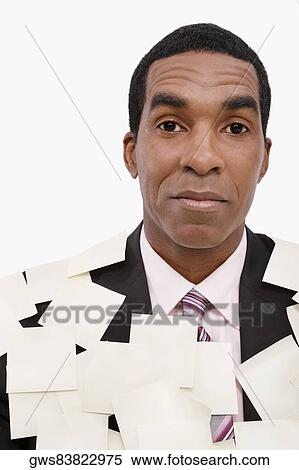 Portrait of a businessman covered with adhesive notes View Large Photo Image Stock Photography - Portrait of a businessman covered with adhesive notes. Fotosearch