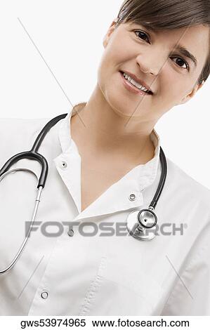 Portrait of a female doctor smiling View Large Photo Image Stock Photography - Portrait of a female doctor smiling. Fotosearch