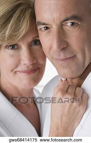 Stock Photography - Portrait of a senior man with a mature woman smiling. Fotosearch