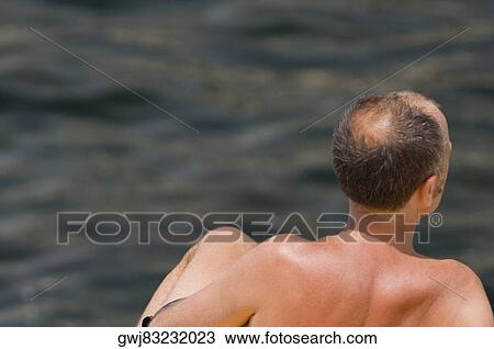 Rear view of a man, Bay of Naples, Naples, Naples Province, Campania, Italy View Large Photo Image Stock Image - Rear view of a man, Bay of Naples, Naples, Naples Province, Campania, Italy. Fotosearch