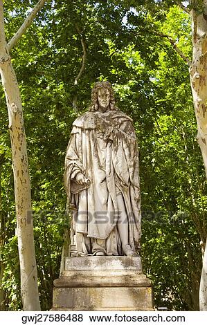 Statue on a pedestal, Montesquieu Statue, Place des Quinconces, Bordeaux, France View Large Photo Image Stock Photo - Statue on a pedestal, Montesquieu Statue, Place des Quinconces, Bordeaux, France. Fotosearch