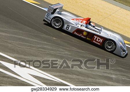 Stock car in a motor racing track, Le Mans, France View Large Photo Image Stock Photo - Stock car in a motor racing track, Le Mans, France. Fotosearch