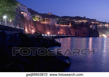 Town at the seaside, Marina Grande, Capri, Sorrento, Sorrentine Peninsula, Naples Province, Campania, Italy View Large Photo Image Stock Image - Town at the seaside, Marina Grande, Capri, Sorrento, Sorrentine Peninsula, Naples Province, Campania, Italy. Fotosearch
