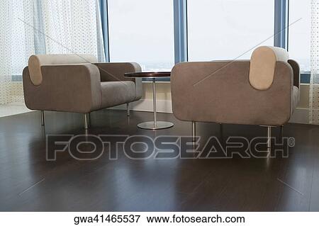 Stock Photo - Two armchairs in a hotel. Fotosearch