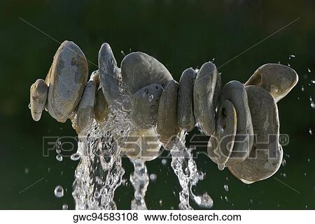 Water dripping from pebbles View Large Photo Image Stock Photo - Water dripping from pebbles. Fotosearch