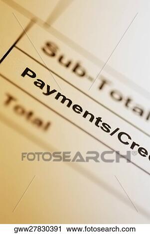 Stock Image - Close-up of a bill. Fotosearch