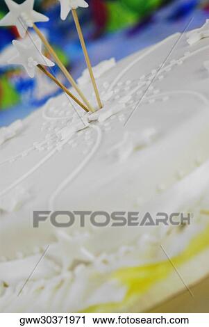 Close-up of a birthday cake View Large Photo Image Stock Image - Close-up of a birthday cake. Fotosearch