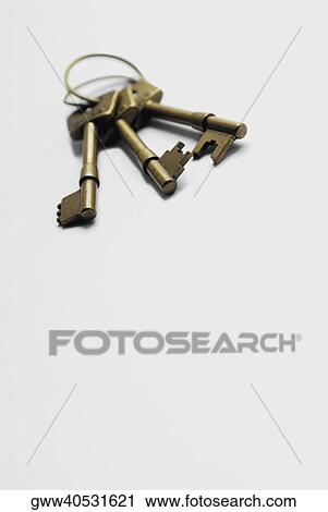 Stock Image - Close-up of a bunch of keys. Fotosearch