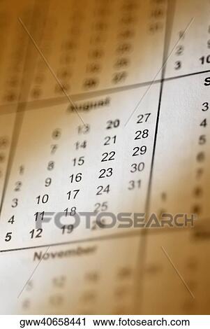 Close-up of a calendar View Large Photo Image Stock Image - Close-up of a calendar. Fotosearch