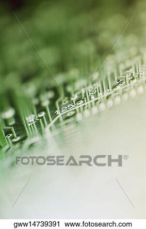 Stock Image - Close-up of a circuit board. Fotosearch
