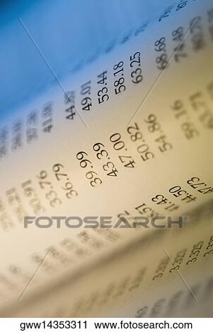 Close-up of a financial document View Large Photo Image Stock Image - Close-up of a financial document. Fotosearch