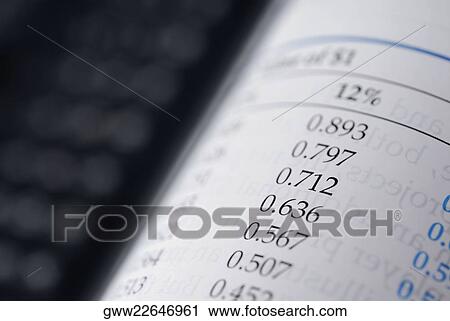 Stock Image - Close-up of a financial document. Fotosearch