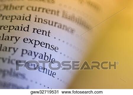 Stock Image - Close-up of a financial document. Fotosearch