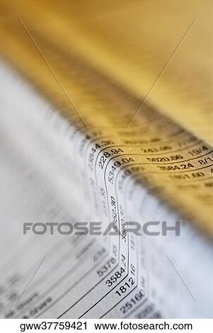 Close-up of a financial page View Large Photo Image Stock Image - Close-up of a financial page. Fotosearch