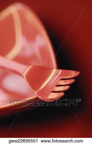 Close-up of a fork on a bowl View Large Photo Image Stock Image - Close-up of a fork on a bowl. Fotosearch